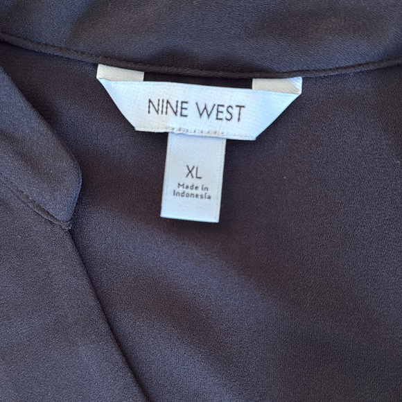 NWT! NINE WEST ruffle hem mini dress. Size XL. Mineral black. - Picture 4 of 5